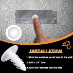 1Vapor Barrier Christmas Tree Fasteners Plastic Nylon Rivet Clips White Furniture Assembly Shelves Retainer for Crawlspace Barrier Poly Liners, Covers and Encapsulations (200 Pcs) - Image 4
